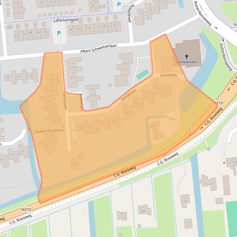 Kaart van postcodegebied 2871LE.