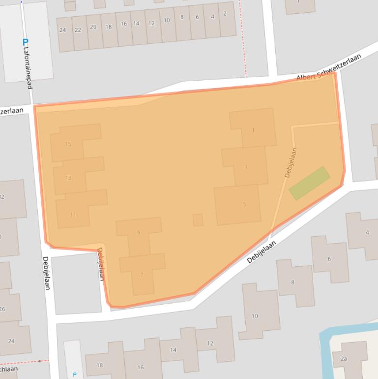 Kaart van postcodegebied 2871LG.