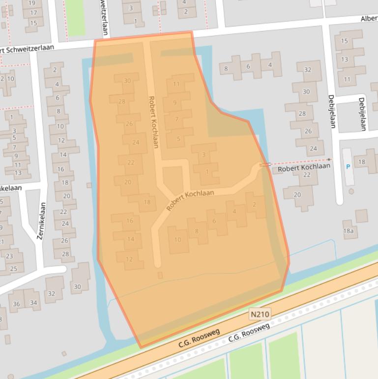 Kaart van postcodegebied 2871LH.