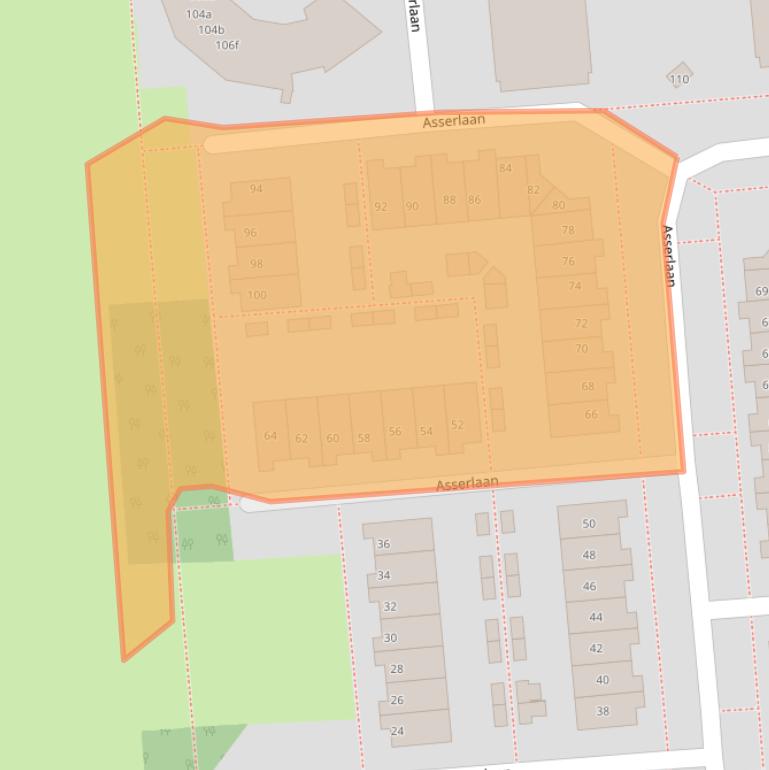 Kaart van postcodegebied 2871LM.