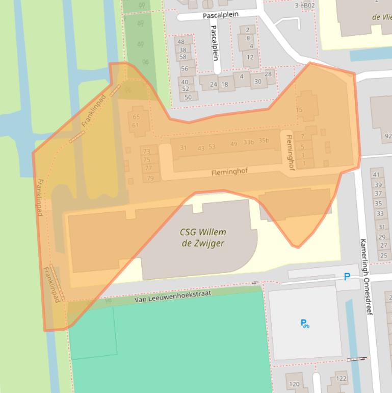 Kaart van postcodegebied 2871LT.