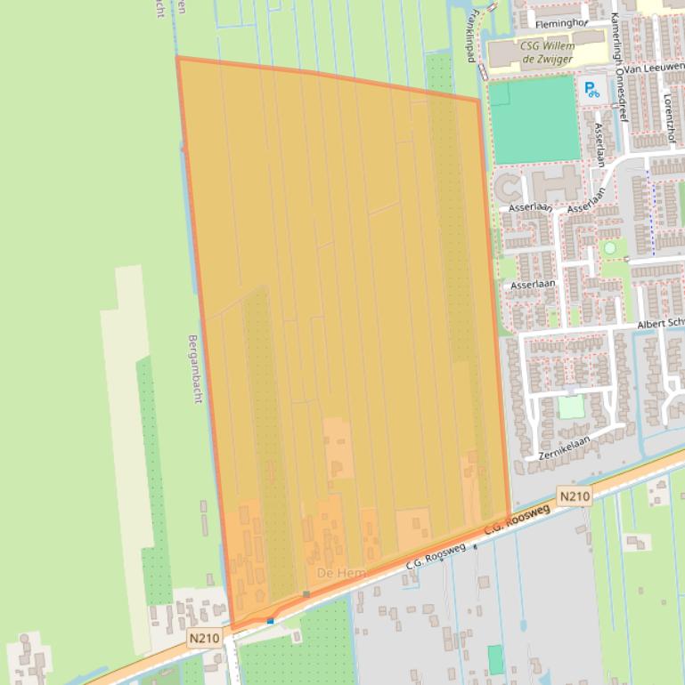 Kaart van postcodegebied 2871MB.