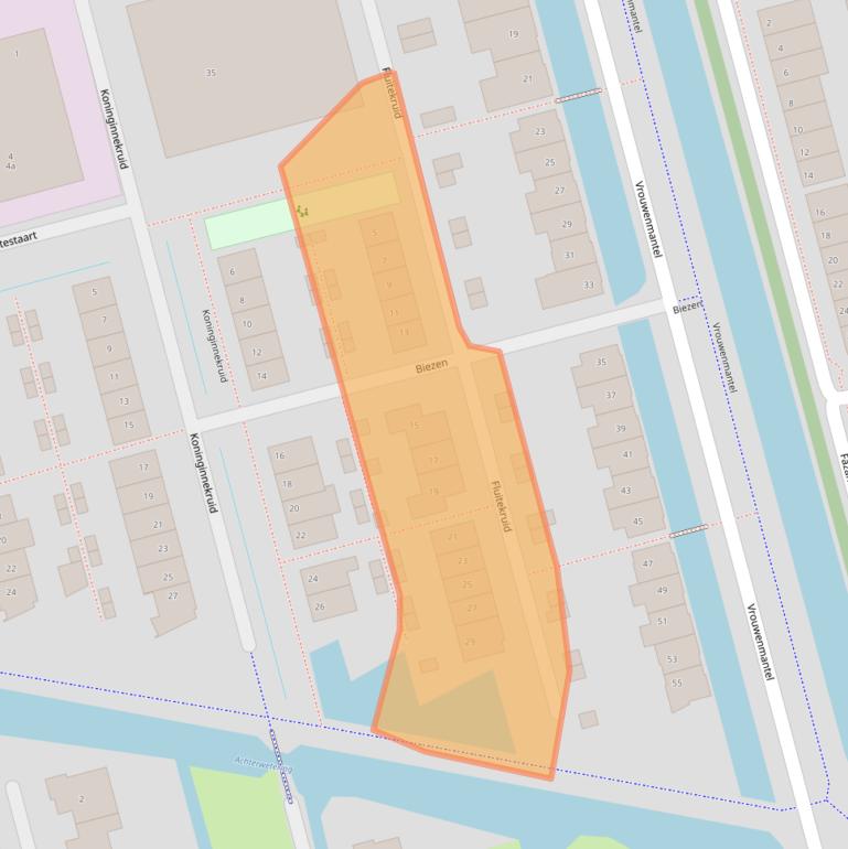 Kaart van postcodegebied 2871NL.