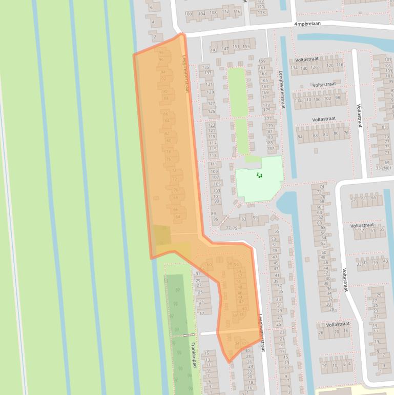 Kaart van postcodegebied 2871PB.