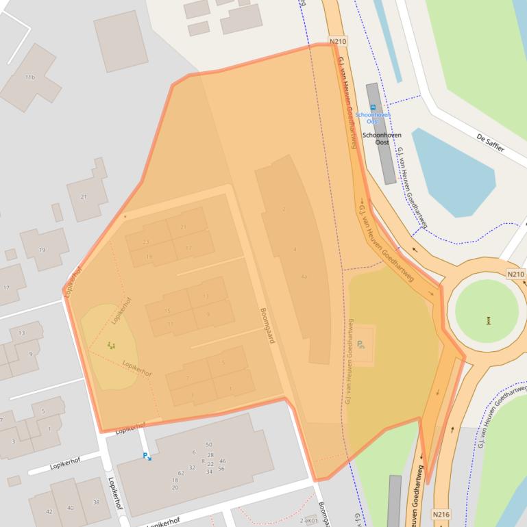 Kaart van postcodegebied 2871PW.