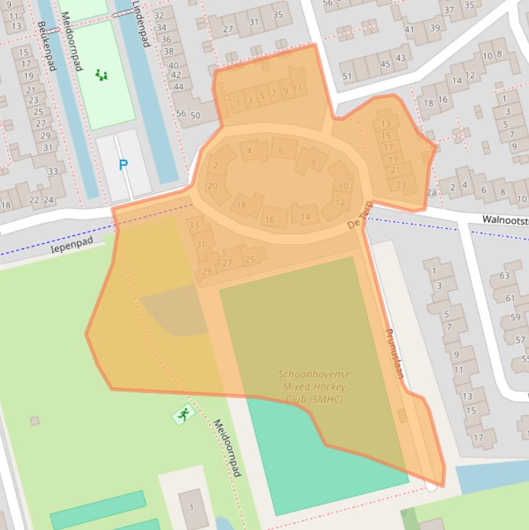 Kaart van postcodegebied 2871RL.