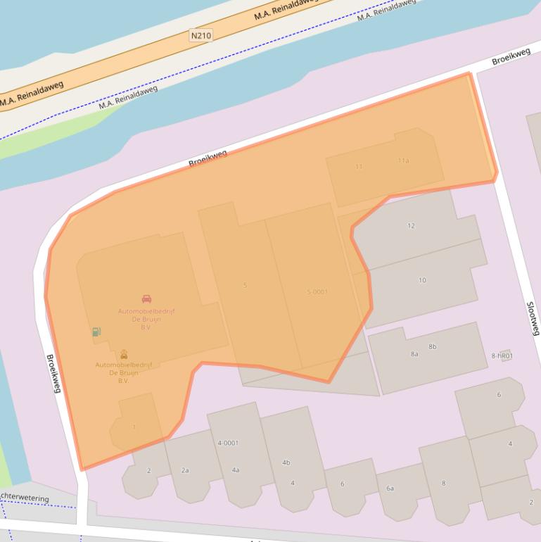 Kaart van postcodegebied 2871RN.