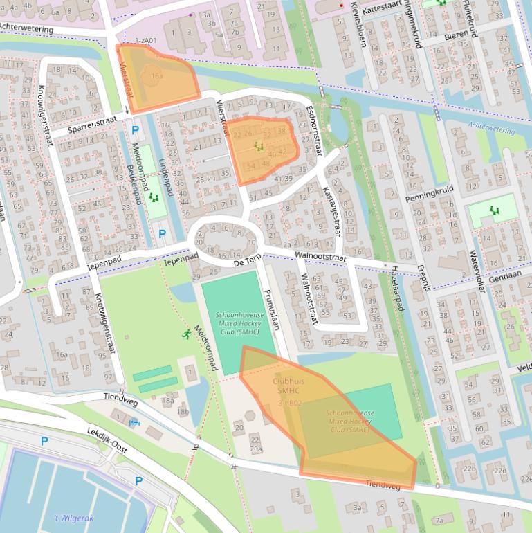 Kaart van postcodegebied 2871RR.