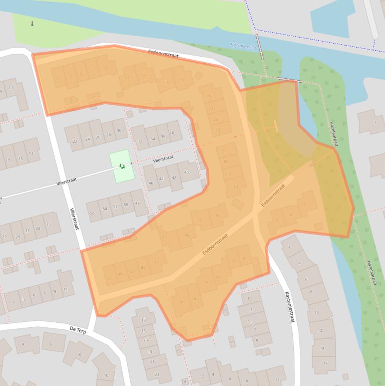 Kaart van postcodegebied 2871RV.