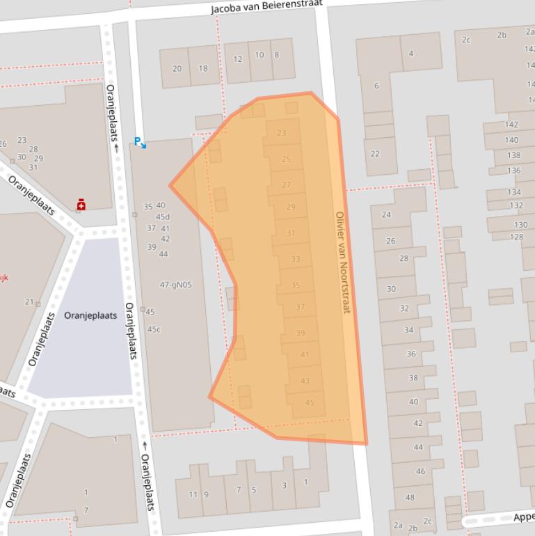 Kaart van postcodegebied 2871SL.