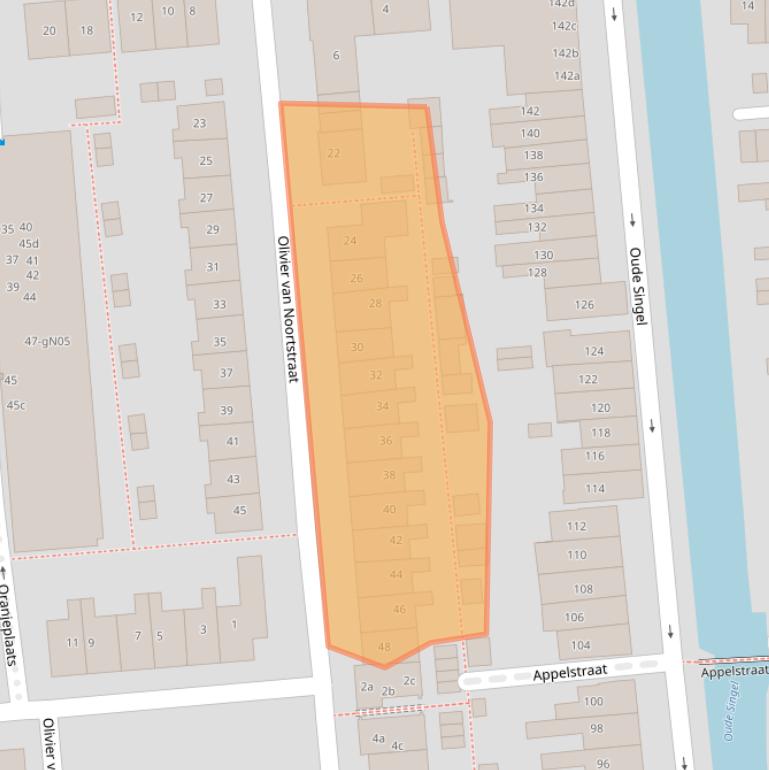 Kaart van postcodegebied 2871SN.