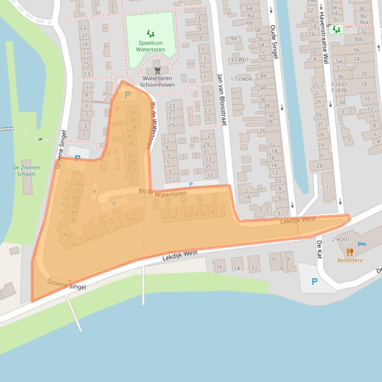 Kaart van postcodegebied 2871SX.