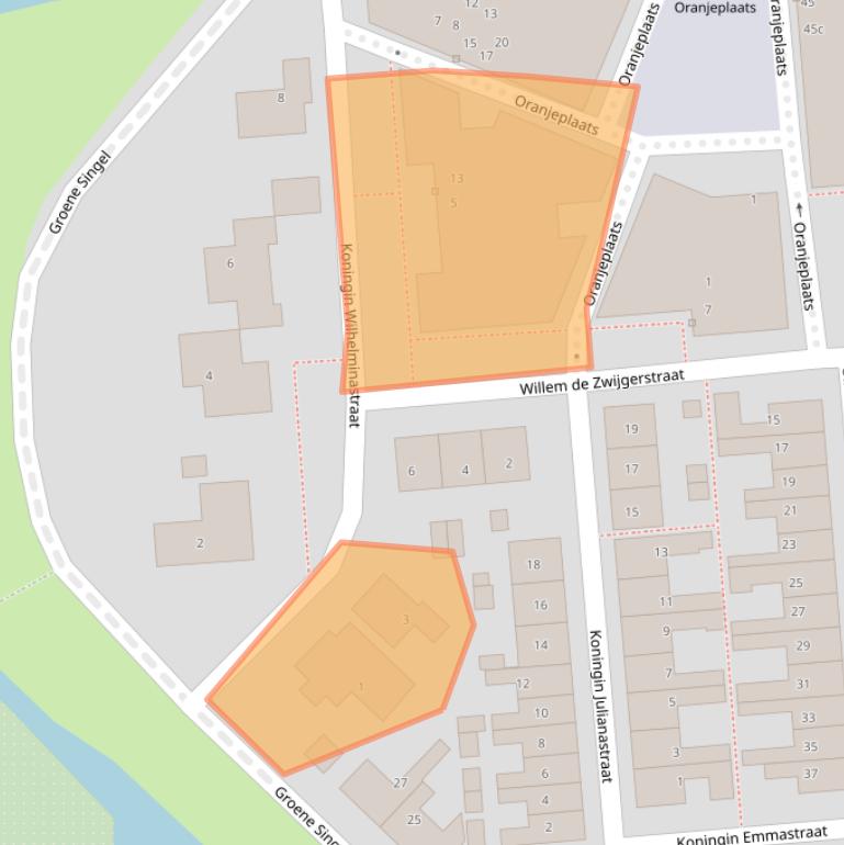 Kaart van postcodegebied 2871TG.