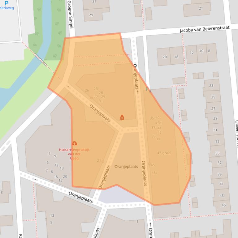 Kaart van postcodegebied 2871TL.