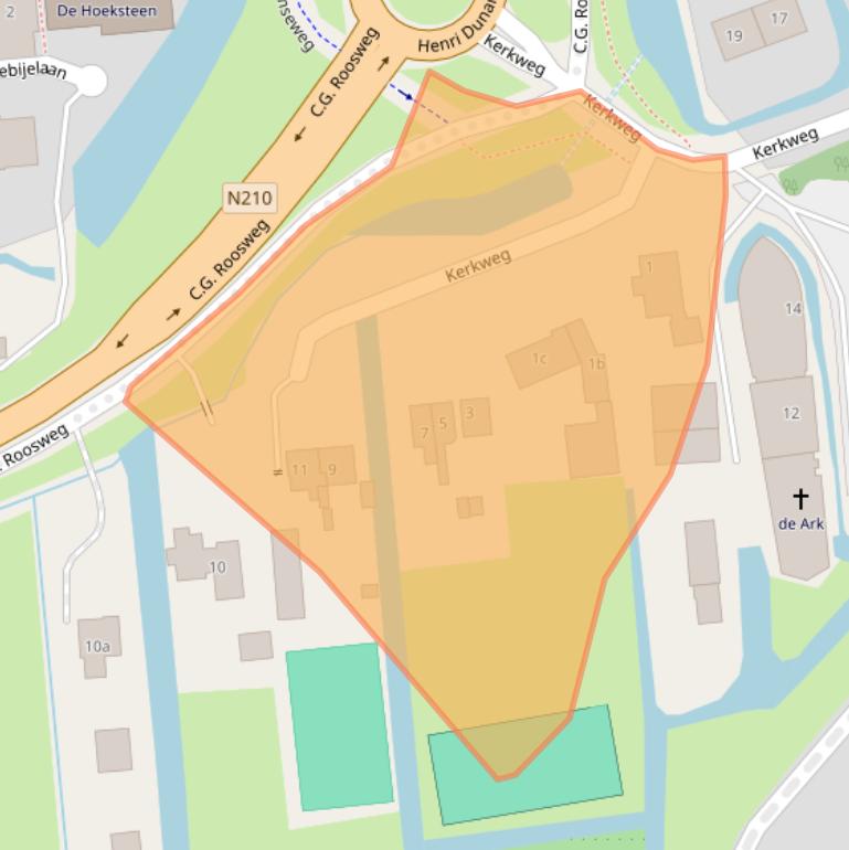 Kaart van postcodegebied 2871TM.