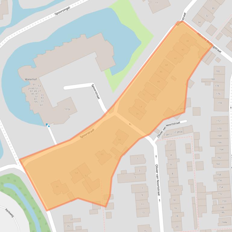 Kaart van postcodegebied 2871TP.