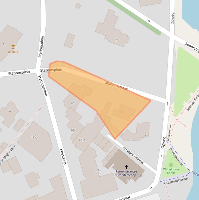 Kaart van postcodegebied 2871TS.