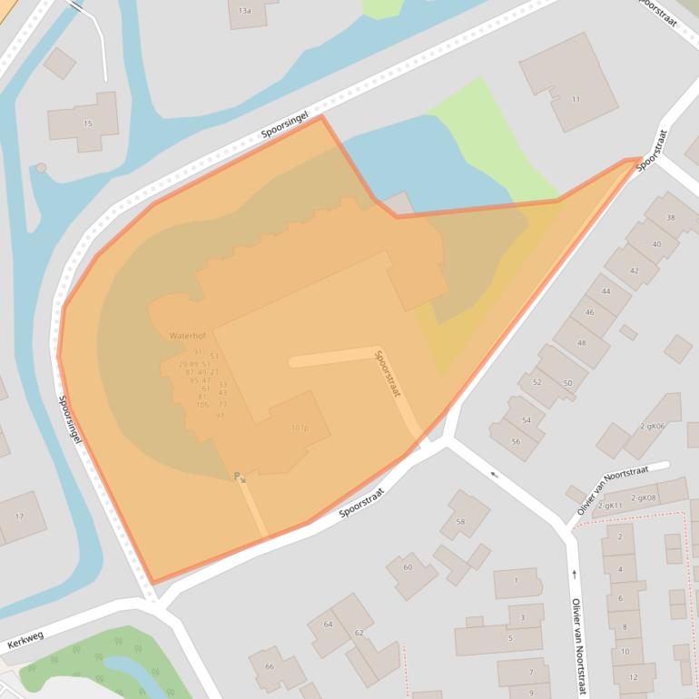 Kaart van postcodegebied 2871TV.