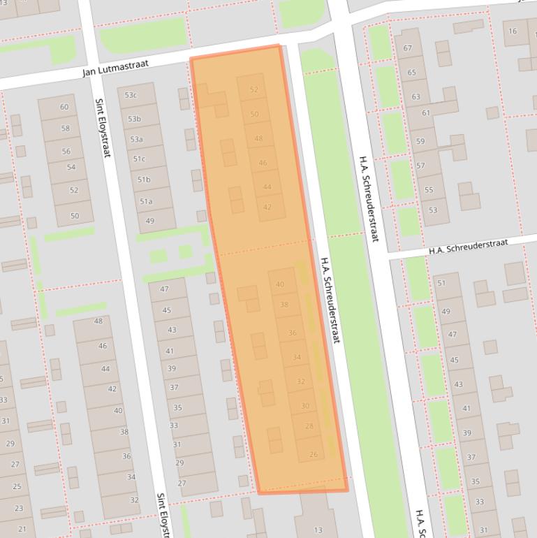 Kaart van postcodegebied 2871VD.