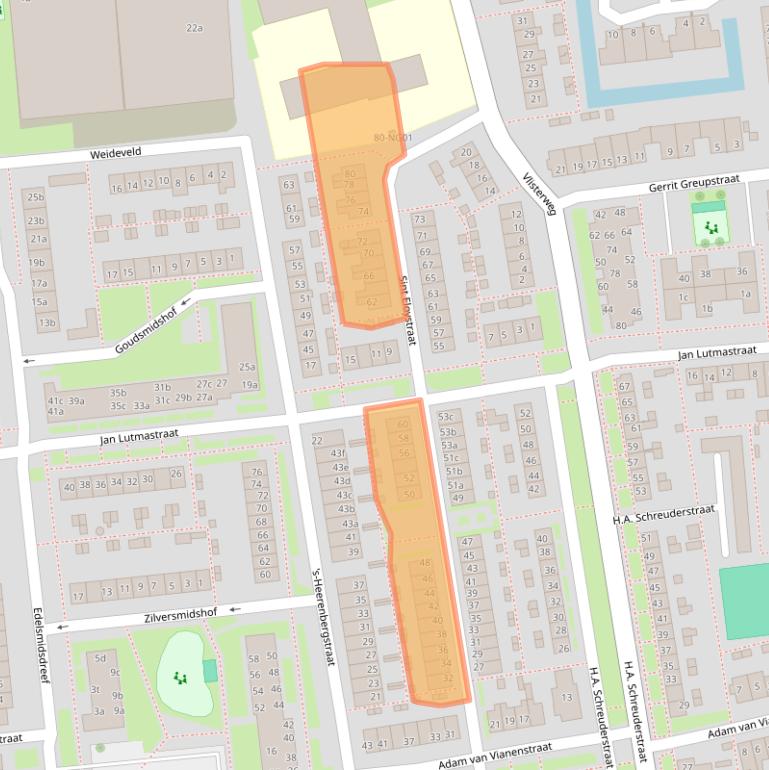 Kaart van postcodegebied 2871VM.