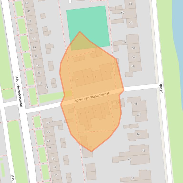 Kaart van postcodegebied 2871VN.