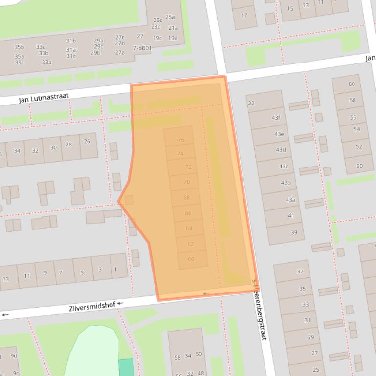 Kaart van postcodegebied 2871WW.