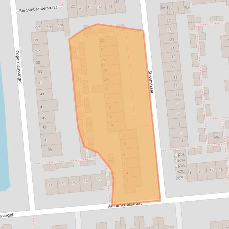 Kaart van postcodegebied 2871XG.