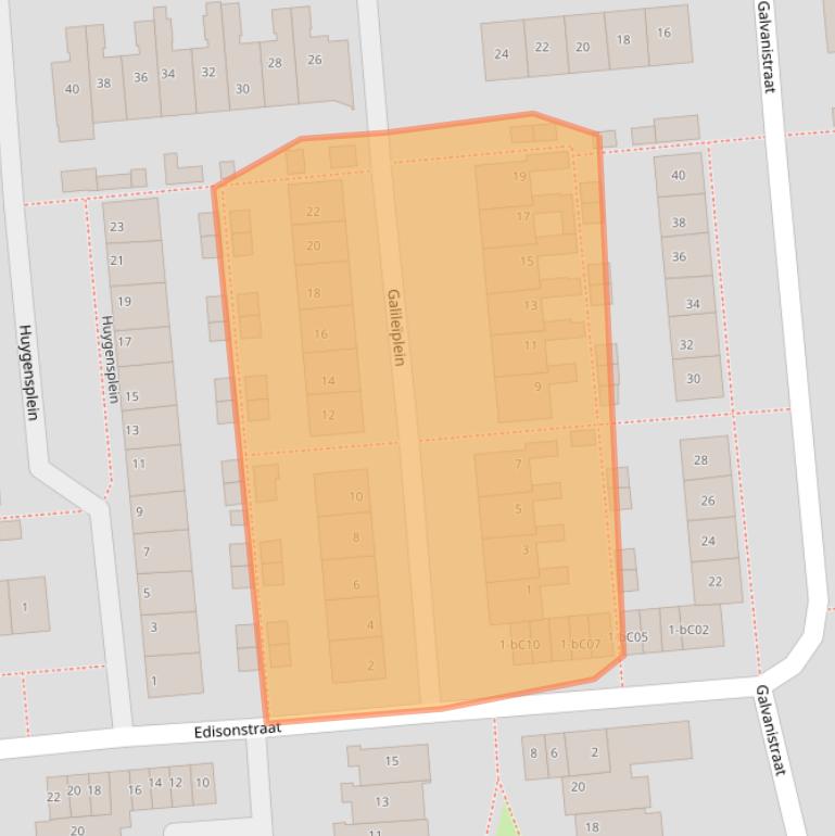 Kaart van postcodegebied 2871XP.