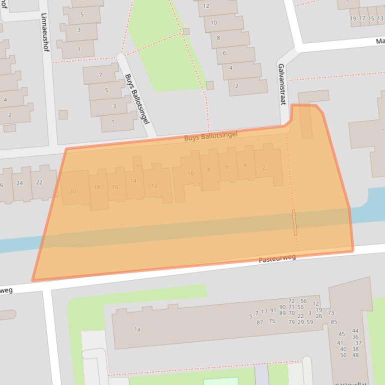 Kaart van postcodegebied 2871XX.