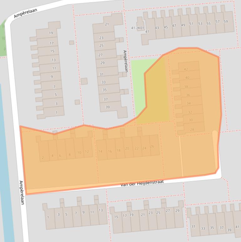 Kaart van postcodegebied 2871ZG.