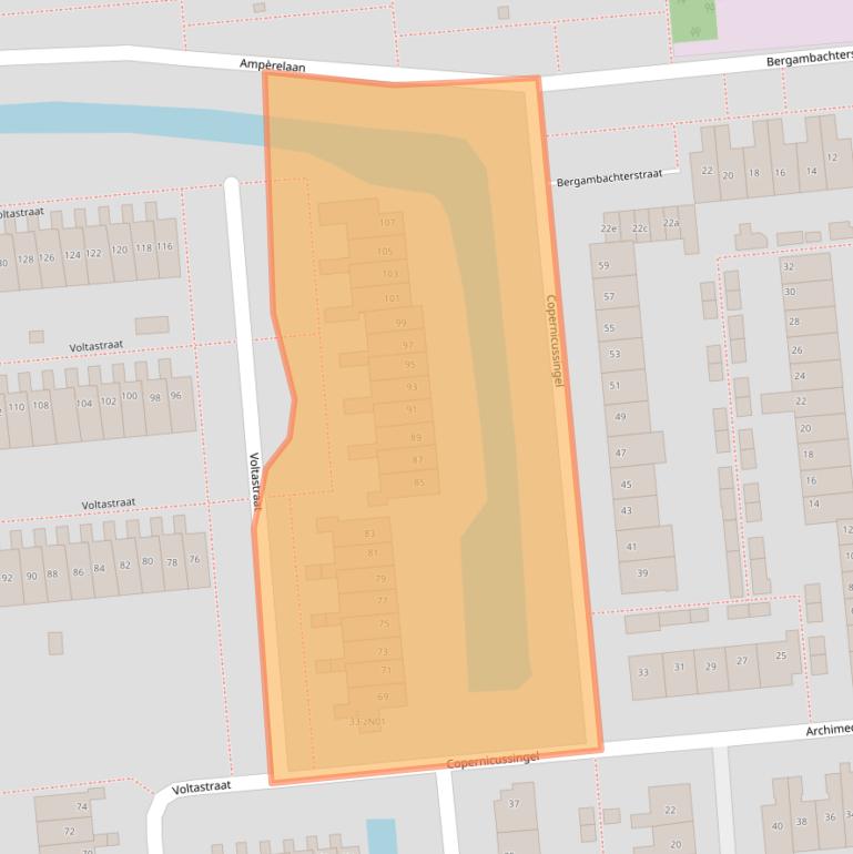 Kaart van postcodegebied 2871ZM.