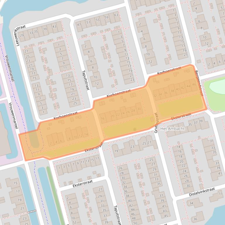 Kaart van postcodegebied 2872AH.