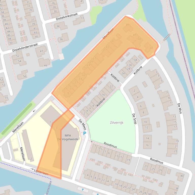 Kaart van postcodegebied 2872AM.