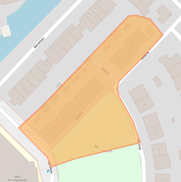 Kaart van postcodegebied 2872AP.