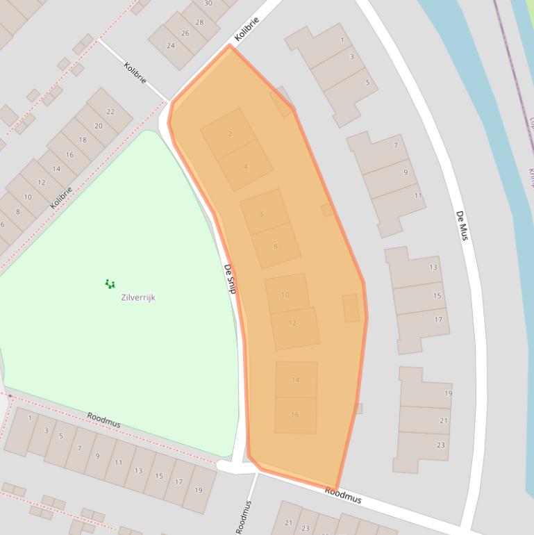 Kaart van postcodegebied 2872AR.