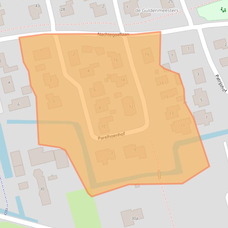 Kaart van postcodegebied 2872BC.