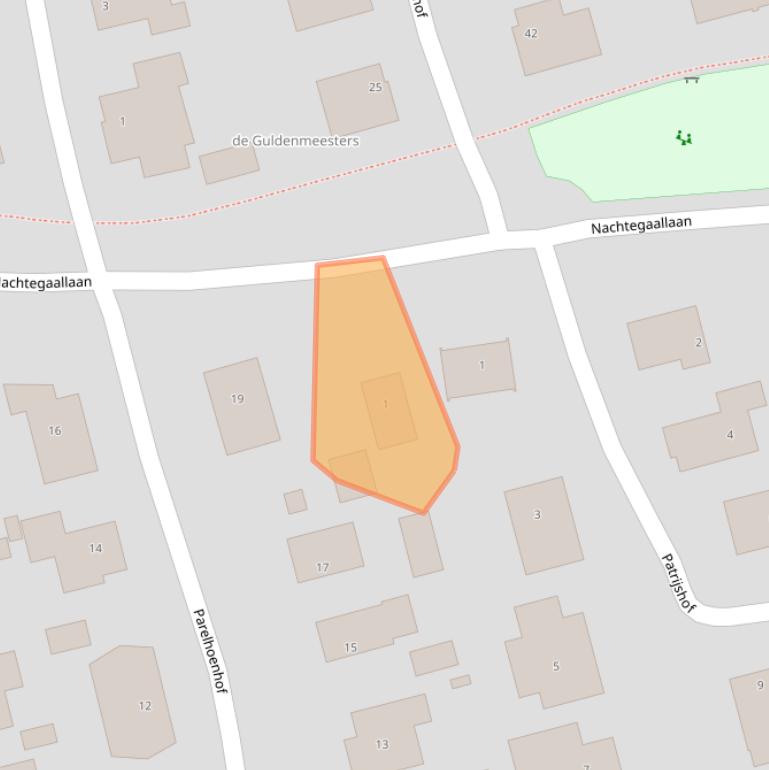 Kaart van postcodegebied 2872BE.