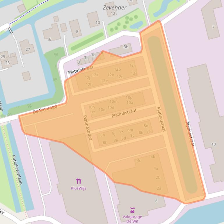 Kaart van postcodegebied 2872ZX.