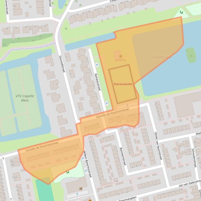 Kaart van postcodegebied 2901AD.