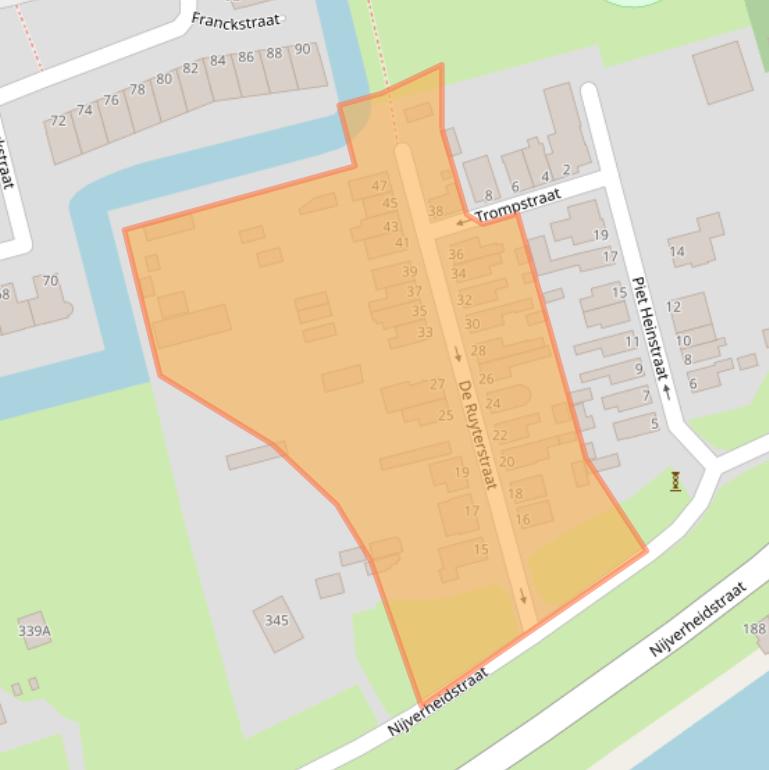 Kaart van postcodegebied 2901AE.