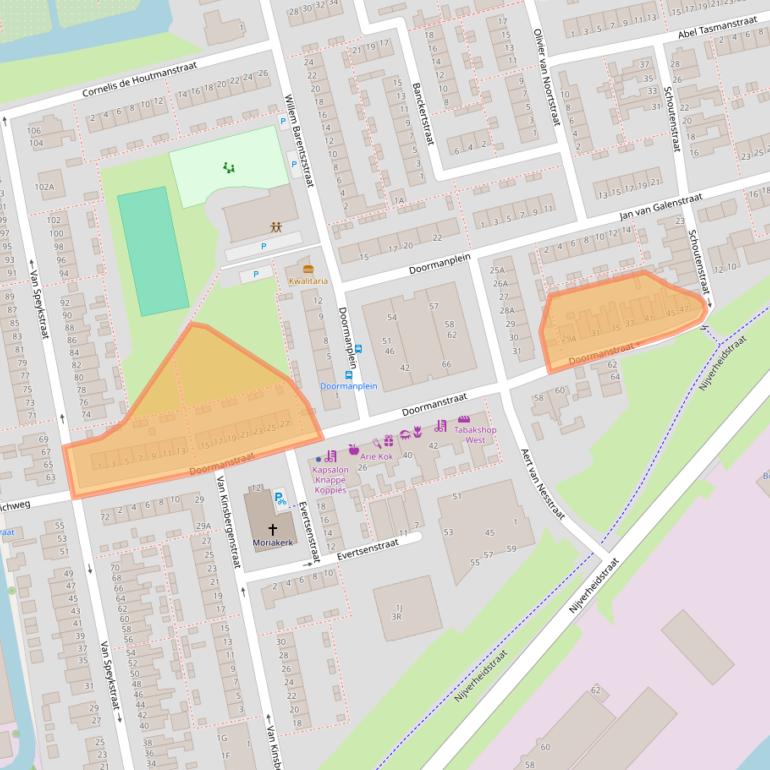 Kaart van postcodegebied 2901AH.