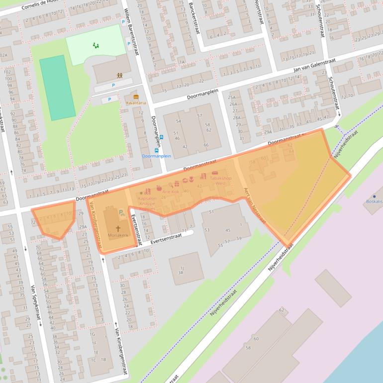 Kaart van postcodegebied 2901AJ.