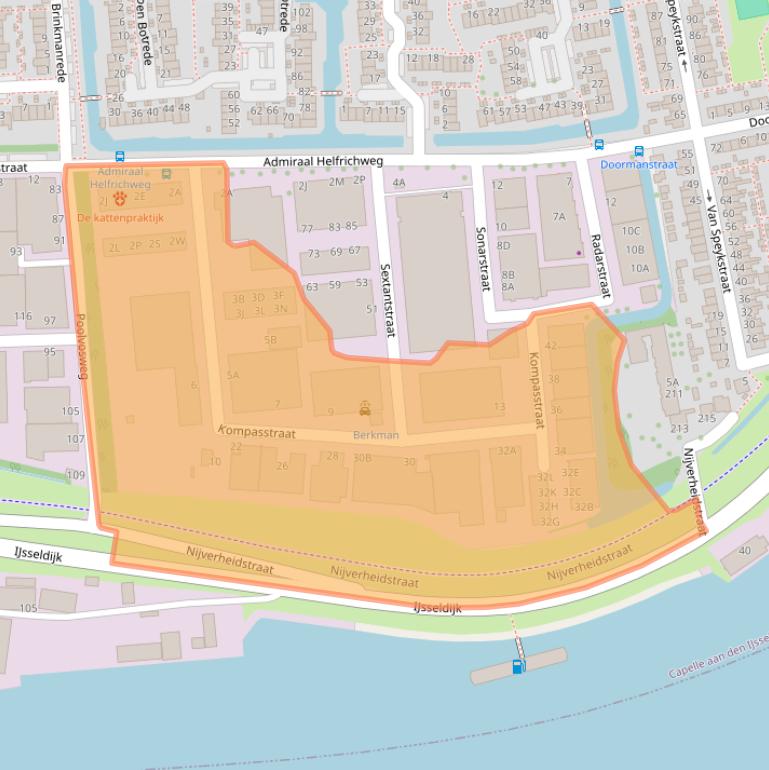 Kaart van postcodegebied 2901AM.