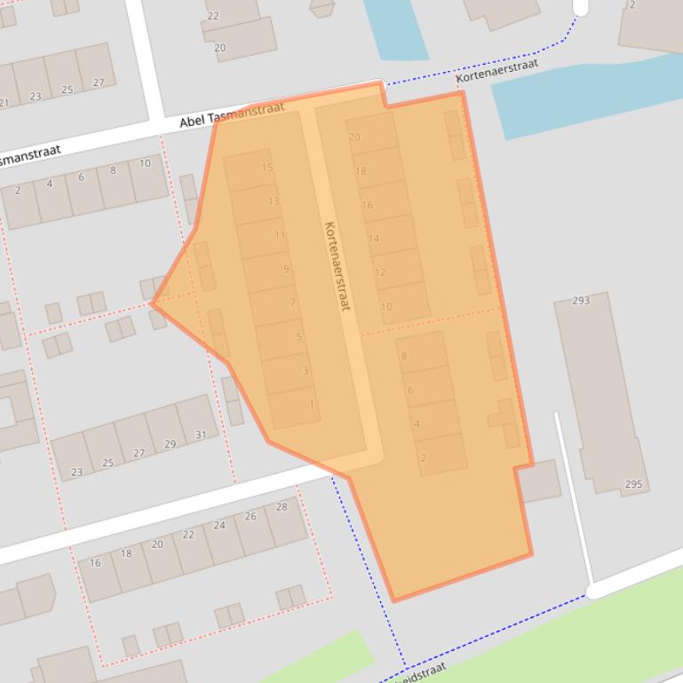 Kaart van postcodegebied 2901AN.