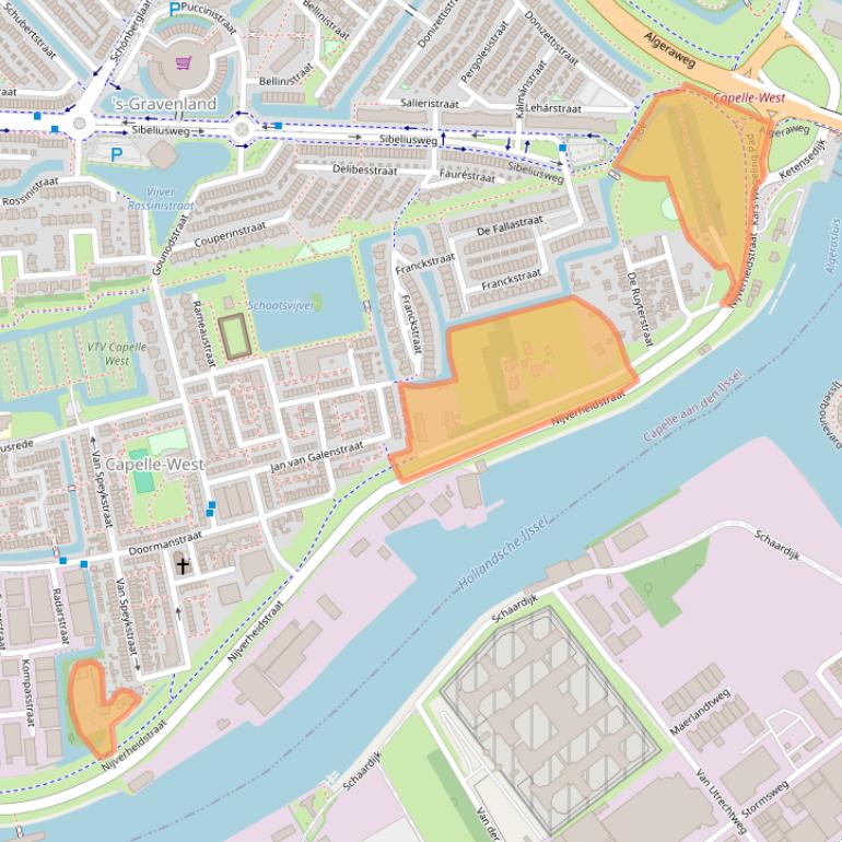 Kaart van postcodegebied 2901AP.