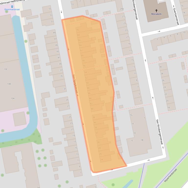 Kaart van postcodegebied 2901BD.