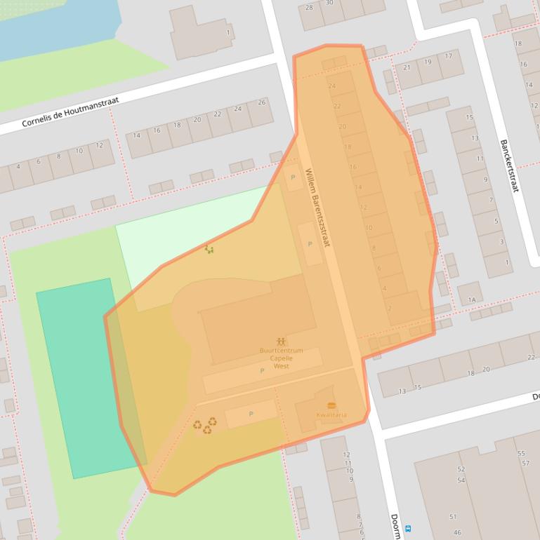 Kaart van postcodegebied 2901BG.