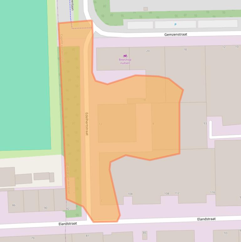 Kaart van postcodegebied 2901BJ.