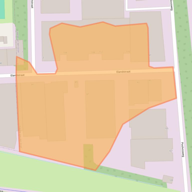 Kaart van postcodegebied 2901BK.