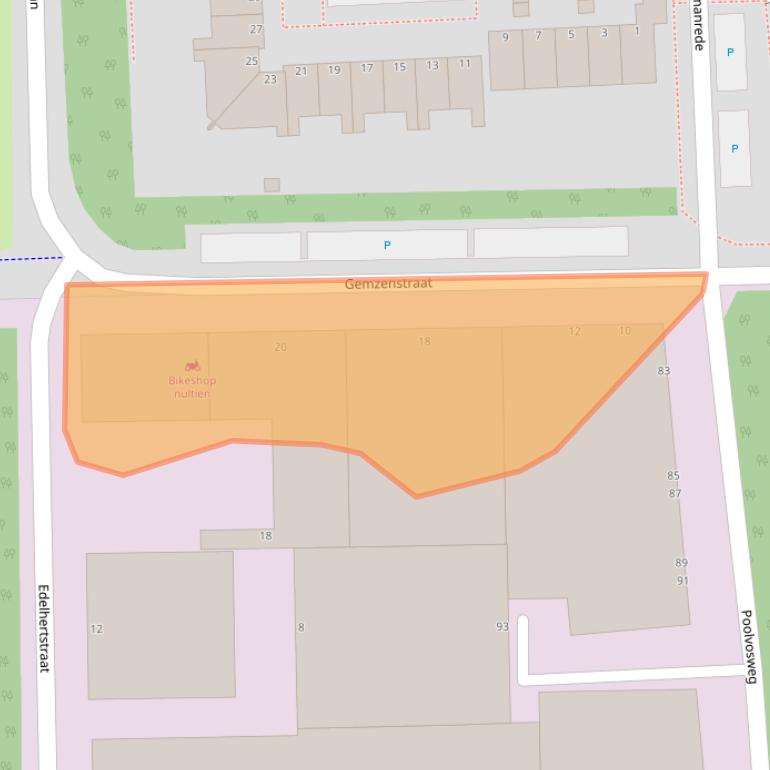 Kaart van postcodegebied 2901BL.